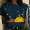 Cartoon Print Loose Simple Short Sleeve High Quality Comfortable Breathable Round Neck T-shirt 2024 Women's New Casual T-shirt