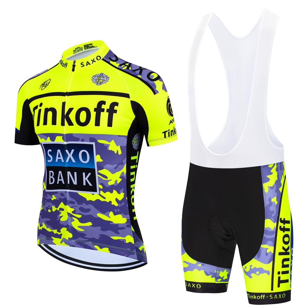 2026Tinkoff saxo bank Велосипедный костюм Дышащая велофутболка Летняя велоодежда Одежда для катания на горном велосипеде Триатлон