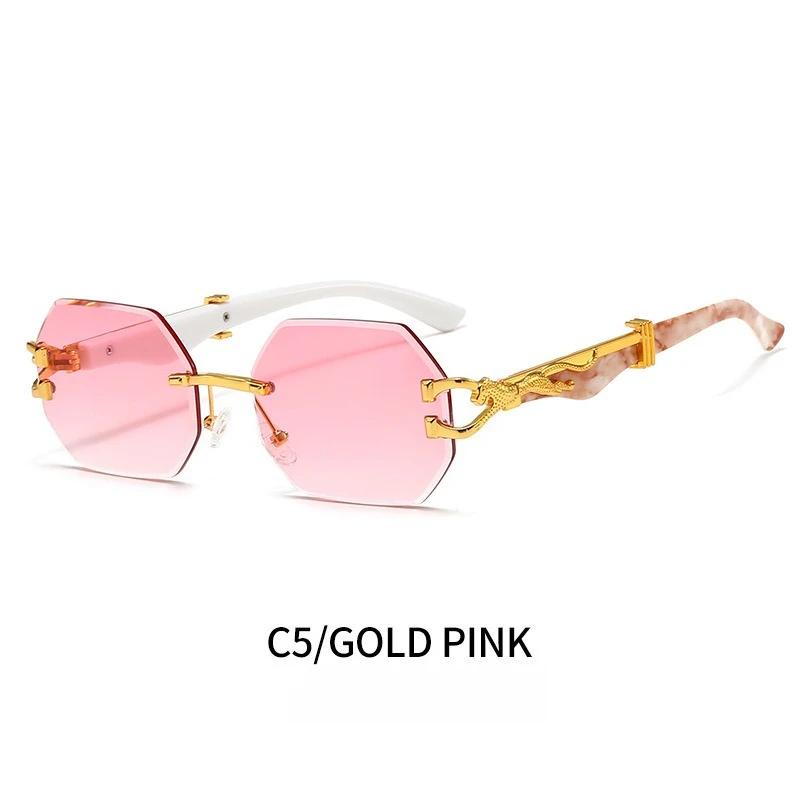 Latest Versatile Business Frameless Square Shape Sunglasses Travel UV400 Protection Sunglasses Eyeglasses Street Style Eye Protection