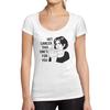 Tee-Shirt Femme Col Rond Decollete Hey Cancer This Is For You