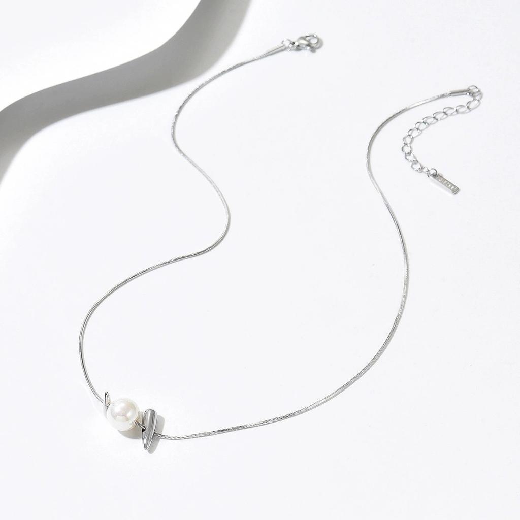 Fashion Jewelry Stainless Steel Snake Bone Chain Pendant Necklaces for Women Gold Plated Clavicle Chain Necklace