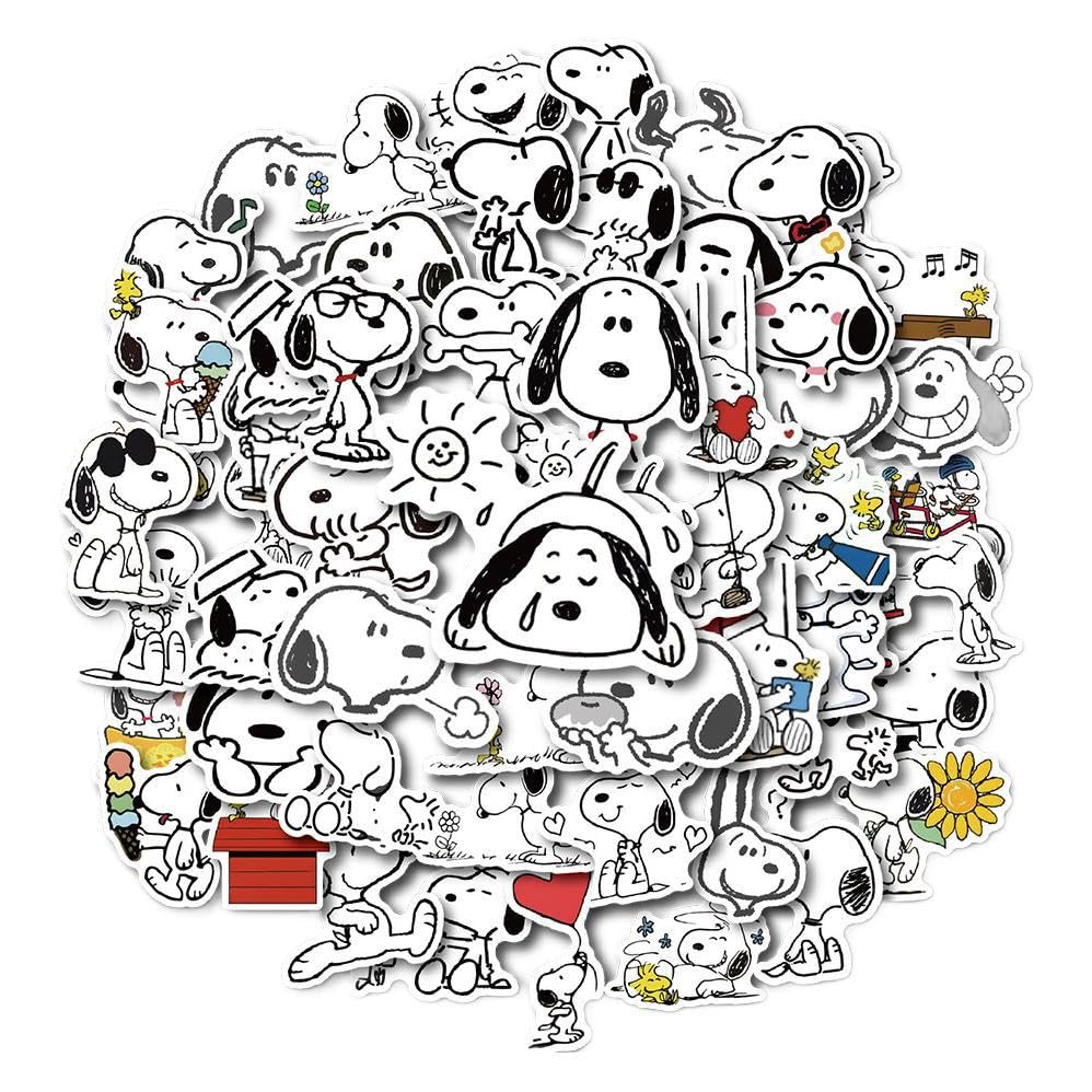 64 Cute Snoopy Anime Waterproof Snoopy Character Stickers for Club and Unofficial Stickers, Suitcases, Motorcycles, Helmets, Activities, More.