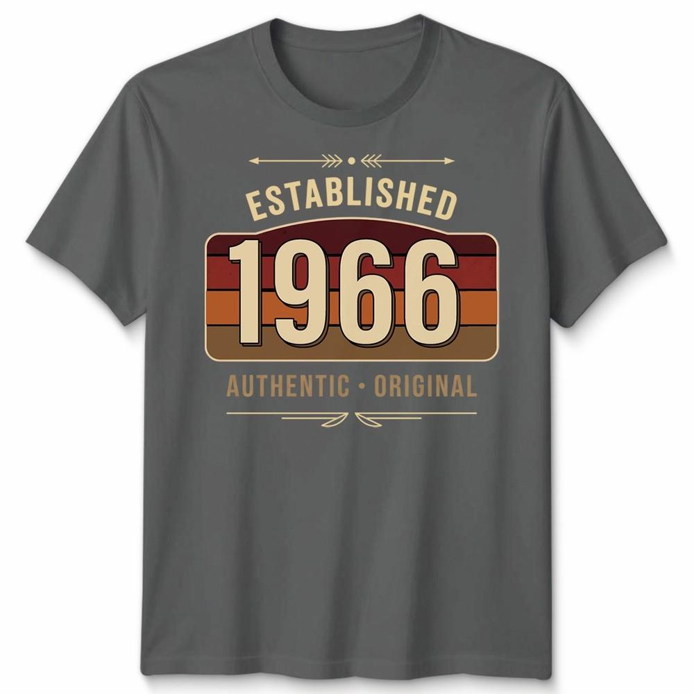 1966 Established Unisex T Shirt Retro Stripes 60th Birthday Gift Graphic Tee