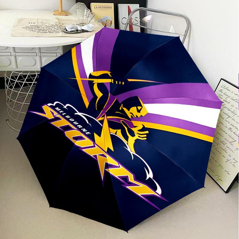 Melbourne Storm Team Umbrella Folding umbrella, automatic umbrella 8-Frame for Travel, camping Use Gift for Halloween Christmas