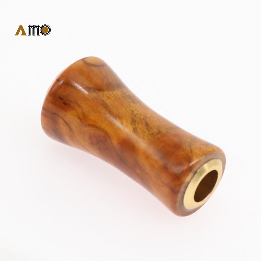 DIY AMO Light wood grip wood knob for AB U Fishing Wheel handle knob for DAI WA/SHI MANO wheel 2PCS Each Set