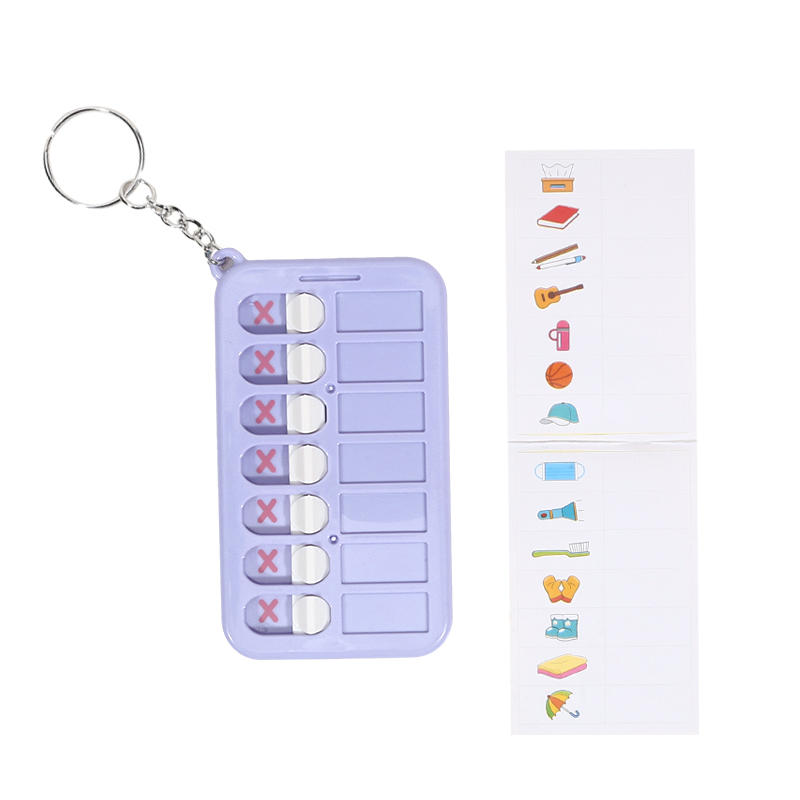 Portable Daily Plan Board Home Chore Chart Keychain Daily Schedule Keyring Chore Chart Key Chain Planner To Do List Chart Board