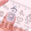 Yousheng Nail Art Ruler Exquisite Pattern Водонепроницаемая линейка для накладных ногтей из ПВХ Украшения для ногтей Измерительный гаджет Маникюрные инструменты