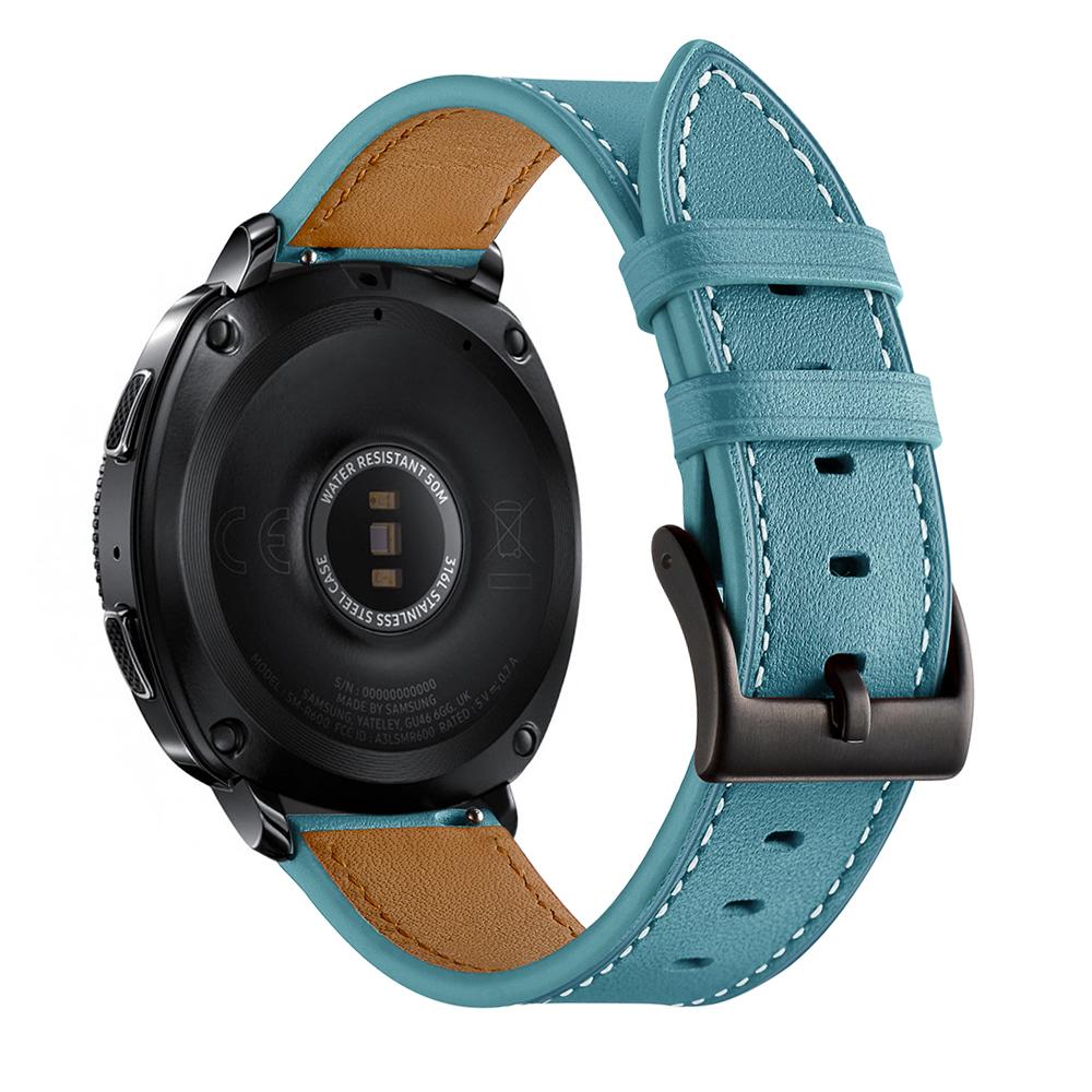 For Samsung Galaxy Watch4 Classic 46mm 42mm/Galaxy Watch4 44mm 40mm/Gear Sport Cowhide Leather 20mm Watch Band