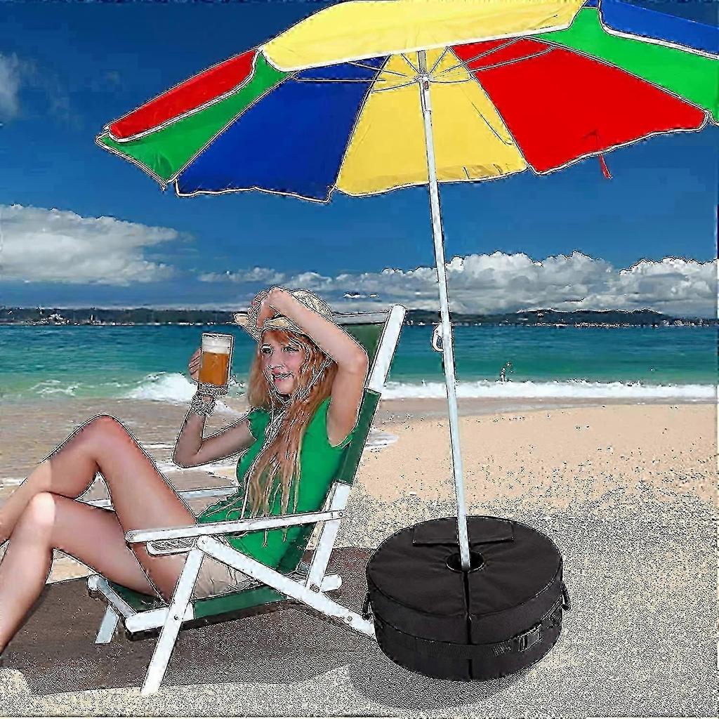 Round Weight Bag for Patio Umbrella Base - Windproof Sandbag with Handle & Large Opening for Beach, Garden Stability_HWE04 2025
