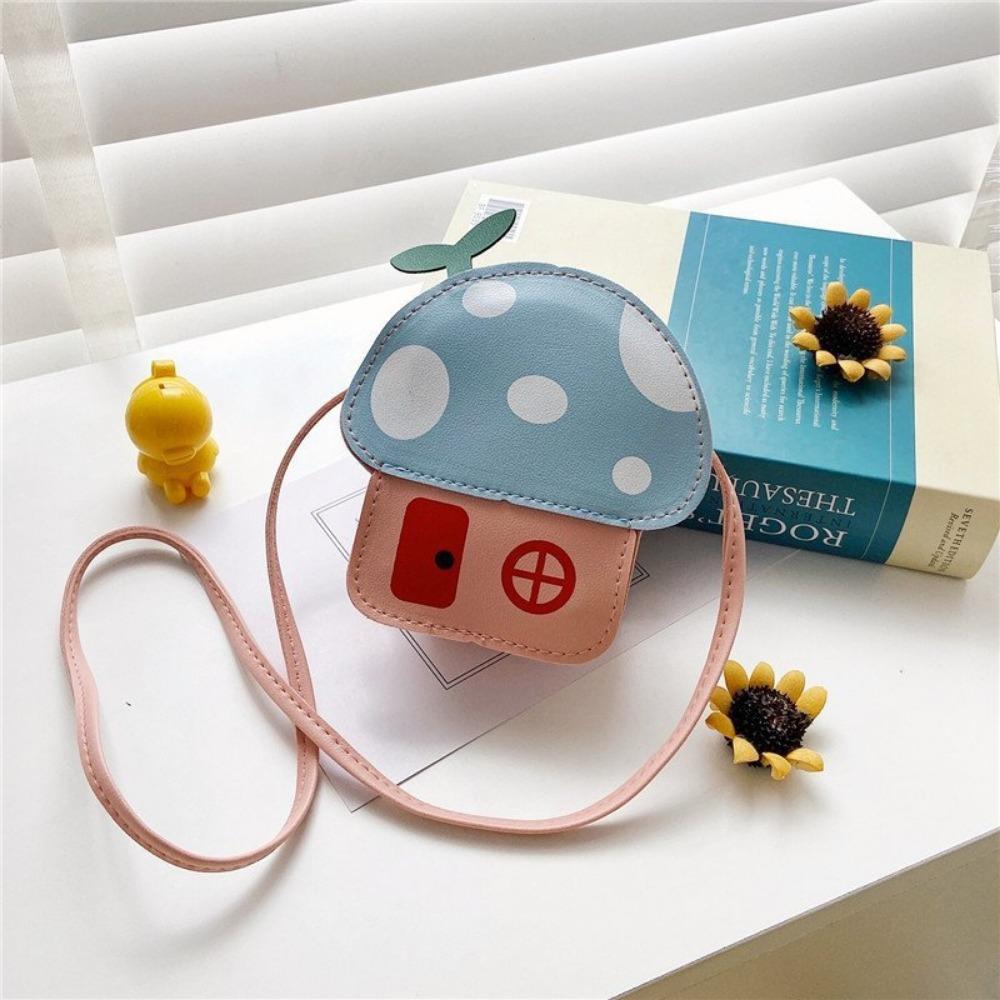 Case Cover Kids Messenger Bag Protective Coin Shoulder Bag Lightweight Mushroom Phone Bag  Cycling