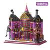 1366PCS Witch House Wizard Bar Magic Shop Micro Model Building Block Street View Store Assembly Mini Brick Toys for Children No Box