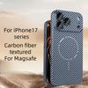 Full Frame Carbon Fiber Kevlar For Magsafe Magnetic Phone Case For iPhone 17 16 15 14 13 12 Plus Pro Max Wireless Charge Cover