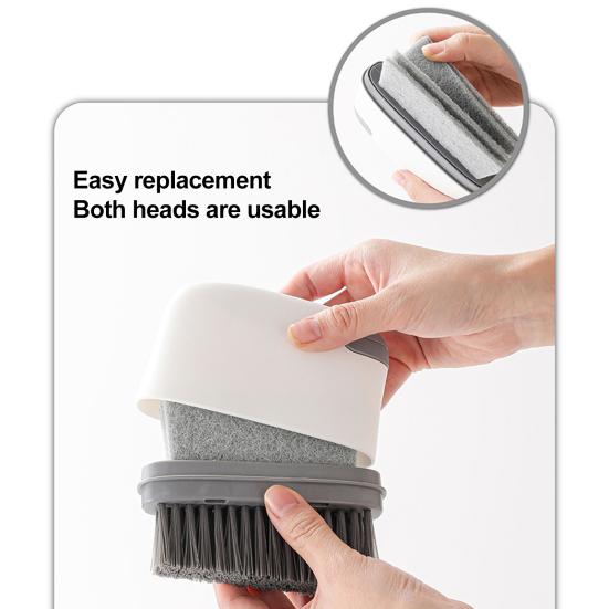 Щетка для чистки оконных пазов 2-в-1 Портативный захват для волос в дверных пазах