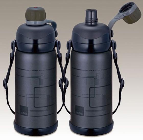 Термос с вакуумной изоляцией, черный металлик MBK, 2-х местный, 0,8 л/0,82 л FEG-800W