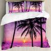 Coconut Palm Three-Piece Quilt Cover 3D Digital Printing Bedding Set Bed Cover