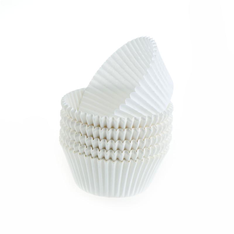 100Pcs White Cupcake Paper Cases Cupcake Paper Cups For Bakeware Cake Tools