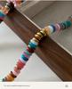 Colorful Beaded Natural Stone Necklace: 2024 Euro-American Fashion Dopamine Sweater Chain for Women