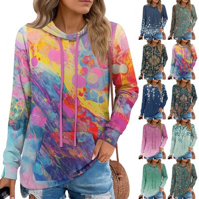 Женские худи-пуловеры, модные толстовки с капюшоном для девочек-подростков, женский осенний туник-топ