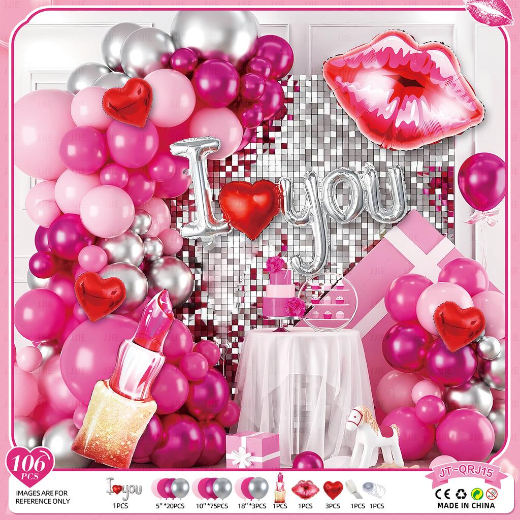 Valentine'S Day Theme Balloon Set Qixi Wedding Confession Balloon Hotel Balloon Decoration And Decoration