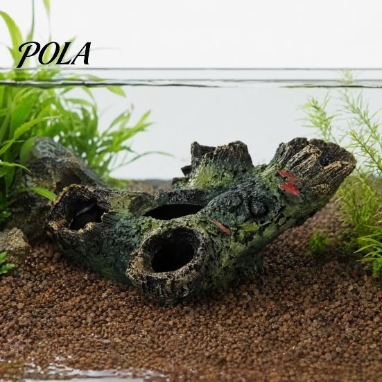 Нетоксичное украшение для аквариума, гниющий ствол, укрытие для аквариума, декоративное укрытие для петушка, с множеством отверстий, укрытий и пещер, пещера-укрытие из смолы в виде бревна