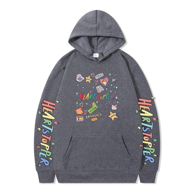 Heartstopper Nick & Charlie English Drama Loose Hoodie Sweatshirt - Autumn/Winter Collection
