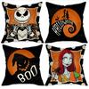 Украшение Хэллоуина: Проклятая Ведьма Льняная Наволочка, Подушка-Поясничная Подушка для Дивана в Гостиной
