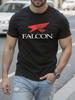 Футболка с истребителем VFA-41 Black Aces, графика Сокол с красным ...
