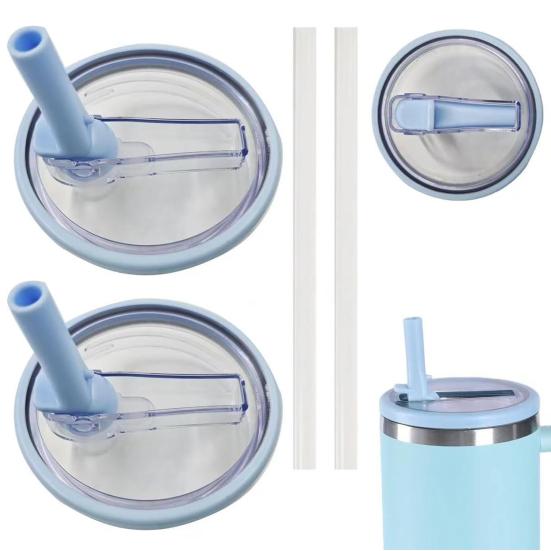 2 шт. 40 унций крышка для стакана с трубочкой с 2 трубочками герметичные многоразовые сменные крышки без запаха пылезащитная крышка для стакана Stanley