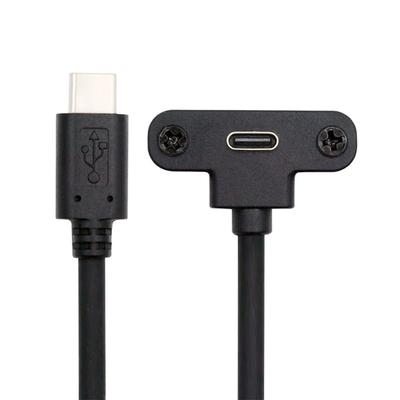 Xiwai 480 Мбит/с Удлинитель данных USB (папа) на винтовое крепление, Панельный удлинитель для камеры, USB-C кабель, Type-C (папа, под углом), VR, 0,3 м
