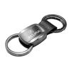AU-TOMOTIVE GOLD Genuine Leather Accent Keychain for Acura (Gunmetal) Metal Compatible, Gunmetal, Standard