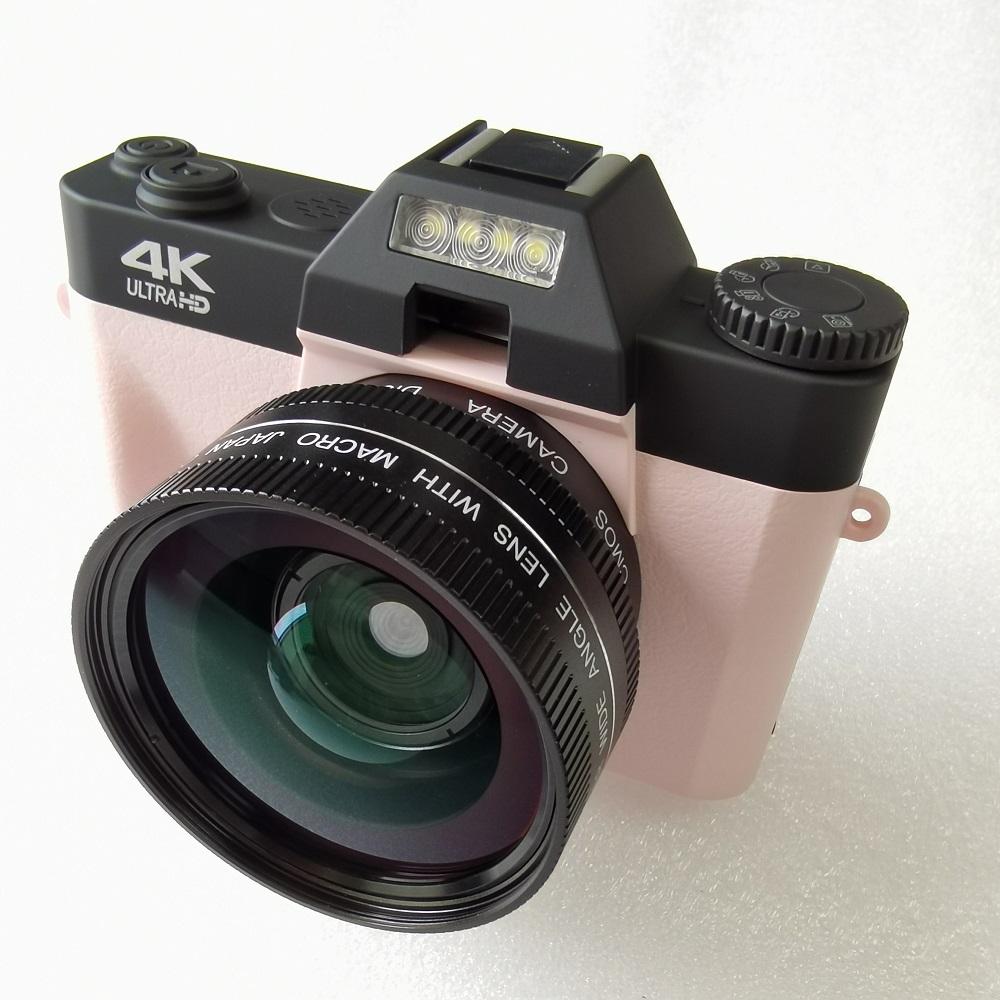 48-мегапиксельная цифровая камера HD 4K-камера для видеоблогов с 3,0-дюймовым поворотным экраном на 180°. Цифровая видеокамера Wi-Fi для YouTube с широкоугольным объективом и картой памяти 32 ГБ.
