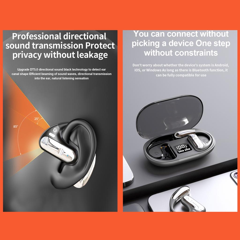 Wireless Earbuds BT5.3 Earphone Panoramic HiFi Sound Effect 120 Hours Super Long Standby Time Large Battery Suitable