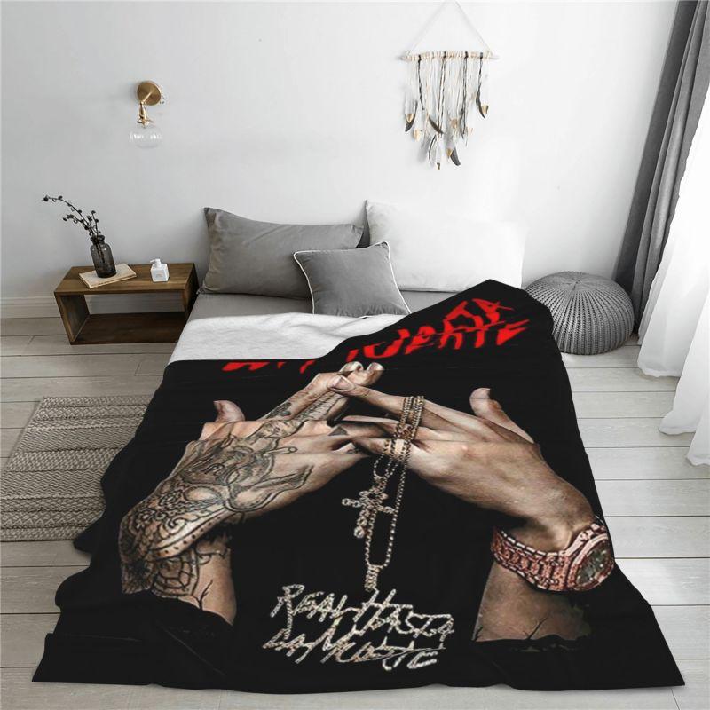 Индивидуальное Ультрамягкое Флисовое Пледовое Одеяло Anuel AA Real Hasta La Muerte Теплые Фланелевые Одеяла для Кровати Машины Дивана Стеганое Одеяло