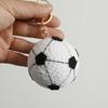 Billiards Rugby Knitting Basketball Keychain Handmaking Sport Ball  Pendant  Backpack