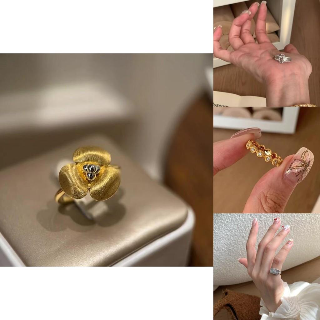 Elegant Lightweight Luxe Copper Ring With Unique Geometry And Glittering Details