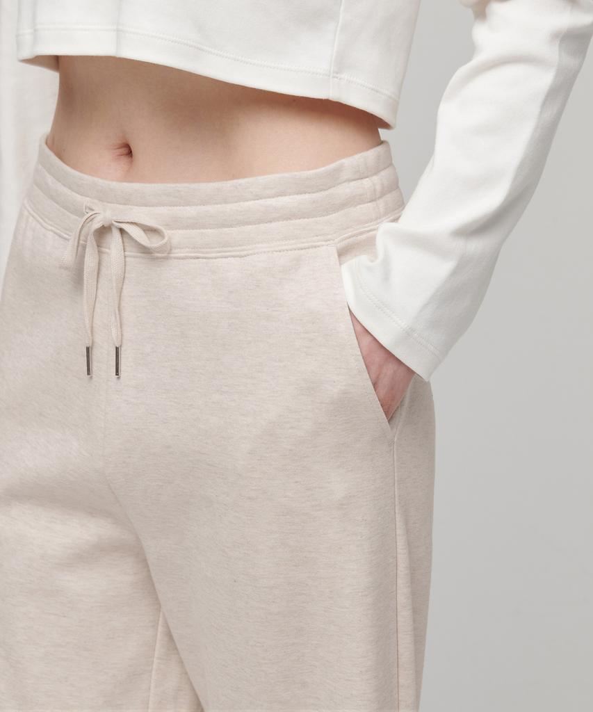 MUSINSA STANDARD WOMAN Женские широкие брюки-джоггеры из махровой ткани [Хизер Бежевый]