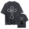 Футболка мужская Tupac 2pac All Eyez on Me Cross Винтажная стираная Хип-хоп Мода Ретро Футболка Мужская Повседневная Оверсайз Футболки