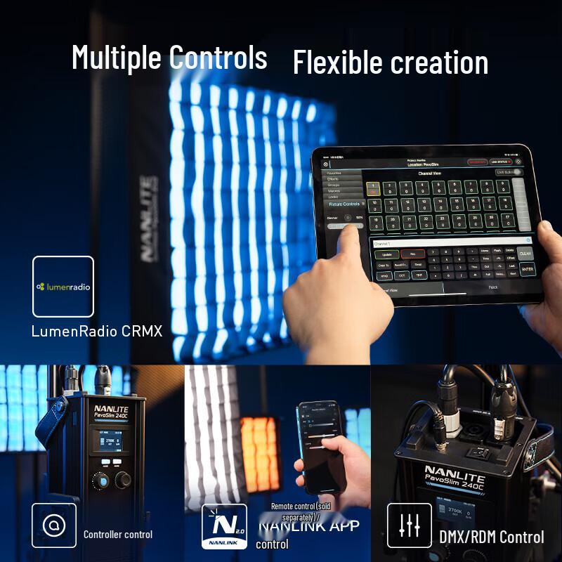 NANLITE PavoSlim 240C RGB Full Color LED Panel Light
