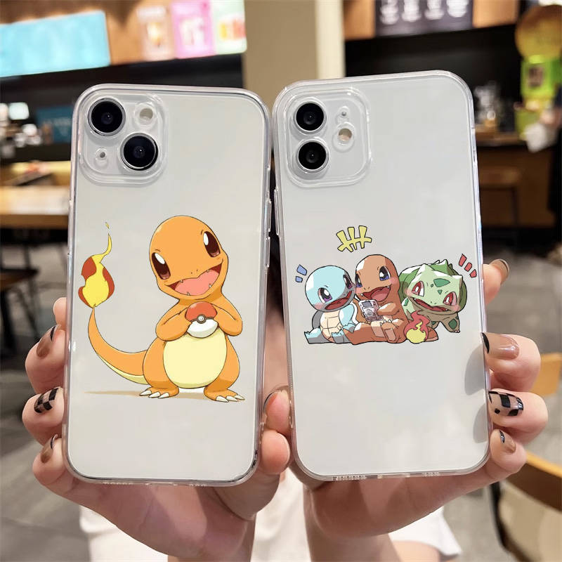 Чехол E-57 Pokemon Cute для iPhone 7 8 11 12 13 14 15 16 Pro Max Plus Mini Xiaomi Redmi A3 9A 9C 10A 10C 13C Note 9 11 Realme Narzo C30 C55