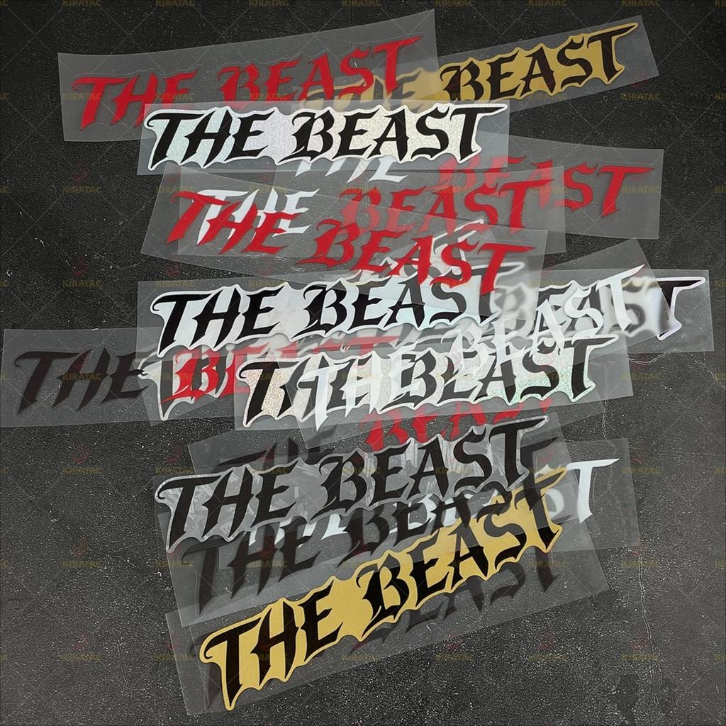 2 шт. Водонепроницаемые наклейки THE BEAST для мотоциклетного шлема, обтекателя, топливного бака, автомобильного окна, скутера, универсальные виниловые наклейки