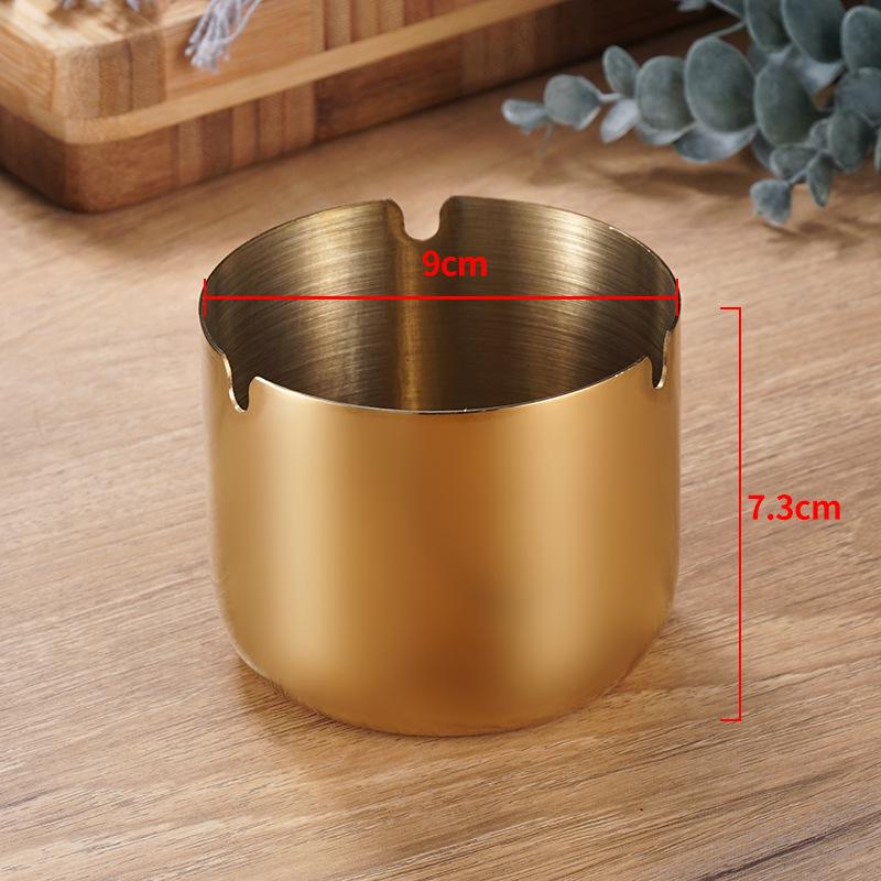 Stainless Steel Windproof Ashtray: Large, Creative Design for Home, Restaurant, and Cafe