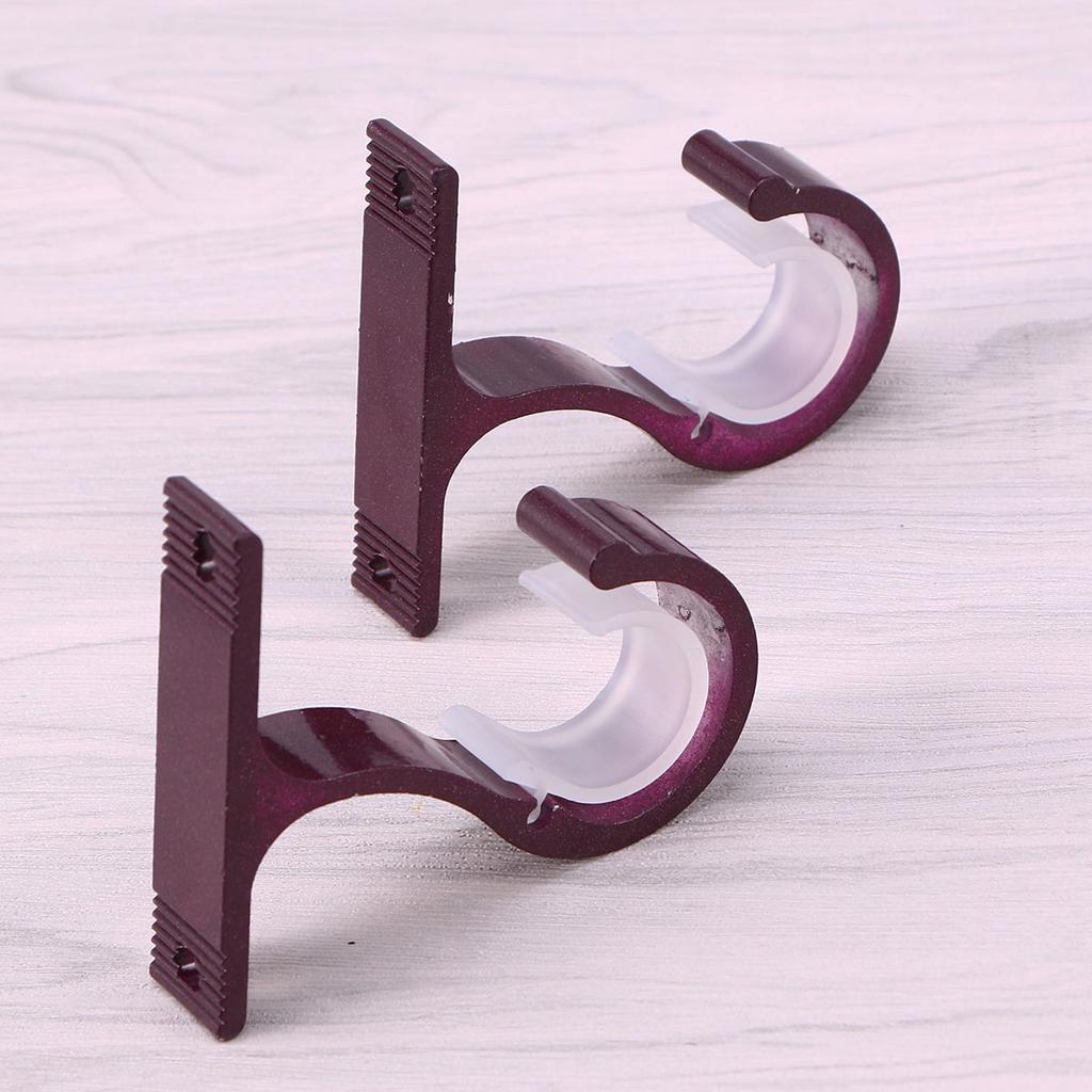 2 шт. Кронштейн для карниза Алюминиевый сплав Толстый Одинарный Монтажный Кронштейн Сверхпрочный Металлический Держатель для Поддержки Карниза ( Роза )