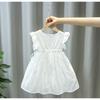 Платье для девочек, летнее платье, детская белая жилетка, платье принцессы
