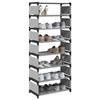 8-tier Shoe Rack Grey 54x28x124cm Non-woven Fabric