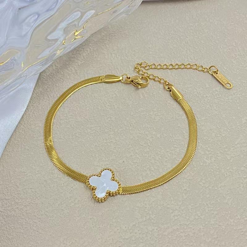 Браслет «Клевер на удачу» для женщин 18K Простой, Модный, Универсальный, Высококлассное ювелирное изделие