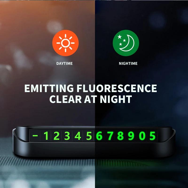 Автомобильная временная парковочная карта Карта с номером телефона Номерной знак Телефон Аксессуары Для Cadillac SRX ATS XTS CT4 CT5 CT6 XT4 XT5 XT6