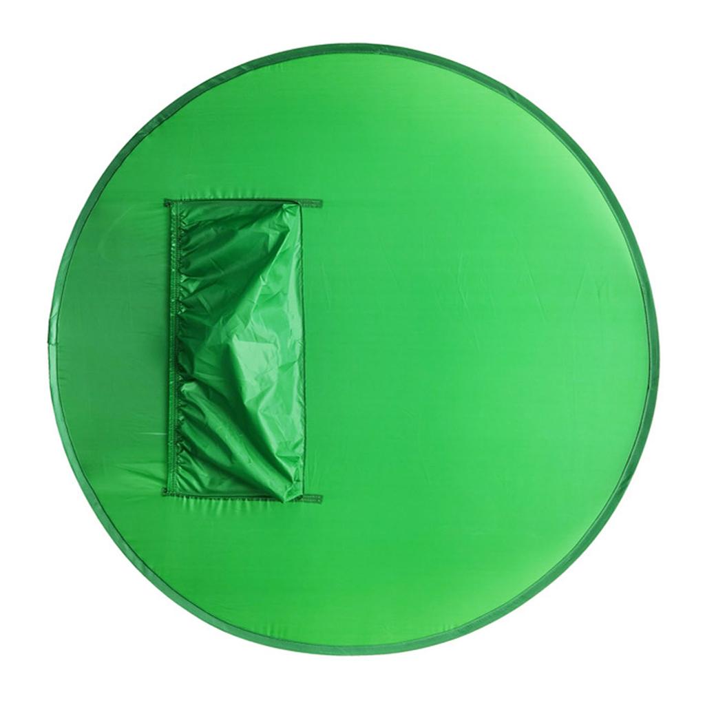 142cm Round Green Screen Backdrop Portable Green Screen Chair Background for Video Chats Video Conference Game Single