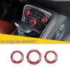 3x Декоративное кольцо для ручек переключателей аудио и кондиционера для Dodge Challenger 15+ / Ram 12-17