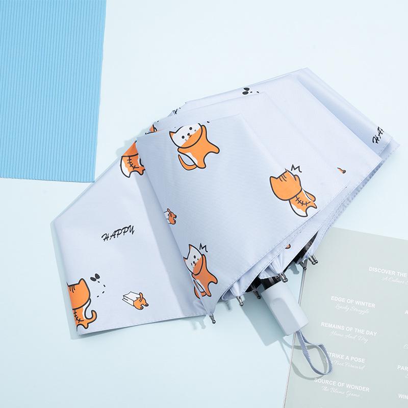 Женский складной зонт с рисунком – защита от ультрафиолета, студенческий солнцезащитный зонт для дождливых и солнечных дней с индивидуальным логотипом
