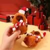 Мультяшная милая рождественская шерстяная шапка шарф капибара плюшевая кукла кулон брелок рюкзак подвески орнамент
